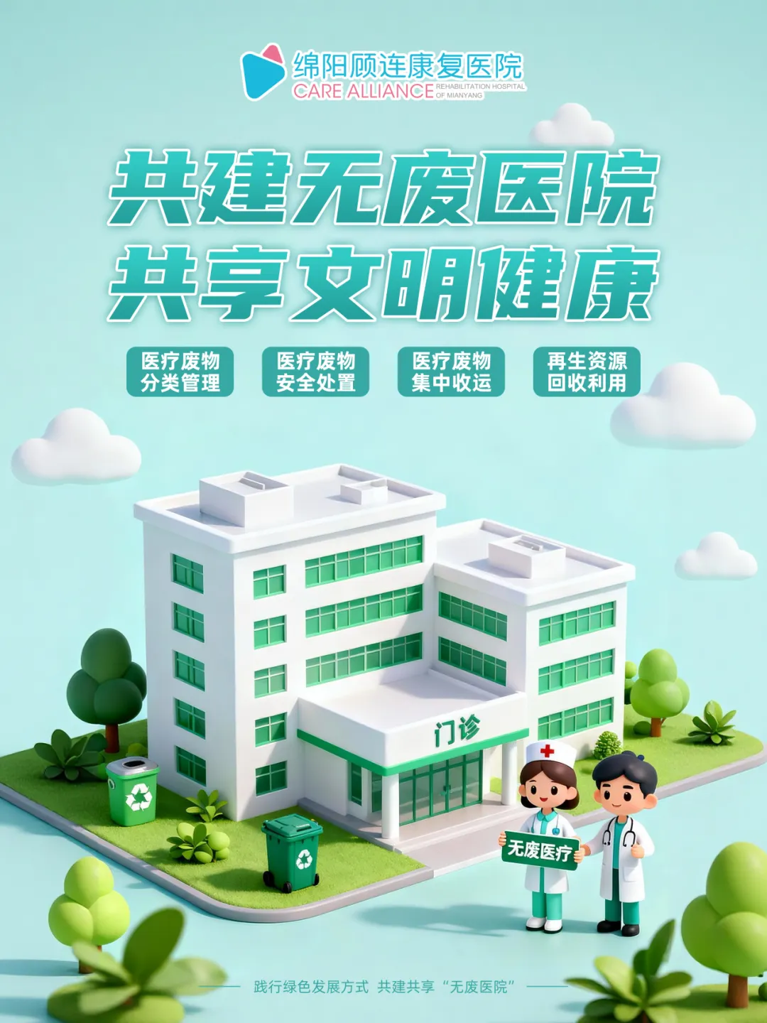 绵阳顾连康复医院创建“无废医院”，共享文明健康